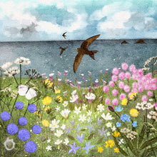 Load image into Gallery viewer, Swifts greeting card, blank card, bird lover