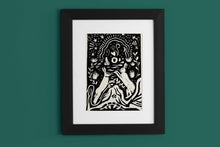 Load image into Gallery viewer, Hare Lino print, Men an Tol print, standing stones