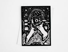 Load image into Gallery viewer, Cornish Hare Greeting Card: Men an Tol Spring Design