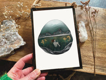 Load image into Gallery viewer, Rockpool dreams illustration, ocean art, framed.