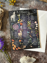 Load image into Gallery viewer, Moon Names Card, Native American & Celtic Folklore