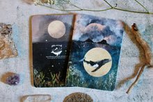 Load image into Gallery viewer, Whale sketchbook, handbound, plain pages