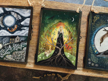 Load image into Gallery viewer, Spring goddess, illustration, vintage metal frame