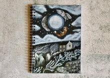 Load image into Gallery viewer, Ocean moon cottage, spiral bound, plain/lined