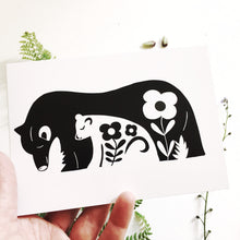 Load image into Gallery viewer, Set of five Lino print cards