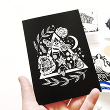 Load image into Gallery viewer, Set of five Lino print cards