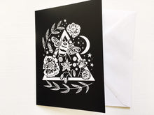 Load image into Gallery viewer, Bee greeting card, moon, for gardener, thinking of you

