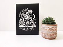 Load image into Gallery viewer, Bee greeting card, moon, for gardener, thinking of you
