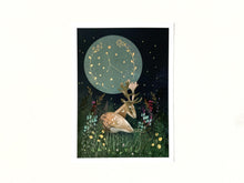 Load image into Gallery viewer, Deer print, wall poster, celestial, zodiac
