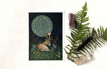 Load image into Gallery viewer, Deer print, wall poster, celestial, zodiac
