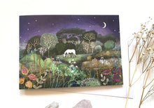 Load image into Gallery viewer, Whimsical Unicorn Greeting Card: Magical Forest Blank Card
