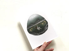 Load image into Gallery viewer, Rock pool illustration, ocean wall art, wild swimming gift
