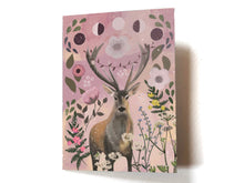 Load image into Gallery viewer, Stag greeting card, moon phases, blank card
