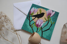 Load image into Gallery viewer, Blackbird greeting card, blank card, bird lover
