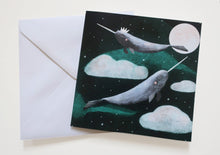 Load image into Gallery viewer, Narwhal greeting card
