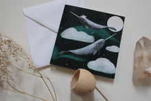 Load image into Gallery viewer, Narwhal greeting card
