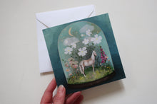 Load image into Gallery viewer, Unicorn Greeting Card: Magical Bell Jar Design
