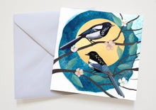 Load image into Gallery viewer, Magpies greeting card, blank card, bird lover

