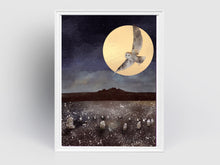 Load image into Gallery viewer, Stone circle print, owl illustration
