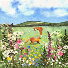 Load image into Gallery viewer, Fox greeting card, fox lover,
