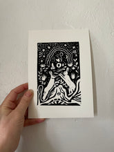 Load image into Gallery viewer, Hare Lino print, Men an Tol print, standing stones
