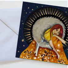 Load image into Gallery viewer, Wolf and Girl Art Card
