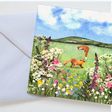 Load image into Gallery viewer, Fox greeting card, fox lover,
