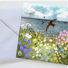 Load image into Gallery viewer, Swifts greeting card, blank card, bird lover
