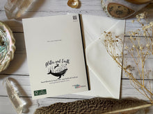 Load image into Gallery viewer, Black Cat Birthday Card: Witchy Moon &amp; Crystal Design
