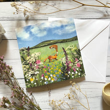 Load image into Gallery viewer, Fox greeting card, fox lover,
