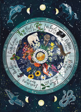 Load image into Gallery viewer, Wheel of the year print, nature print,  gift

