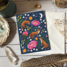 Load image into Gallery viewer, Fox greeting card, blank card
