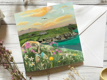 Load image into Gallery viewer, Coastal butterflies greeting card, blank card, countryside
