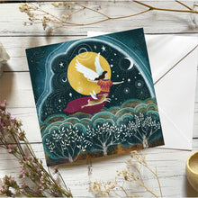 Load image into Gallery viewer, Hare greeting card - winter card - Angel
