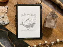 Load image into Gallery viewer, Earth goddess,  illustration,  vintage metal frame
