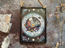 Load image into Gallery viewer, Wheel of the year print,  vintage metal frame
