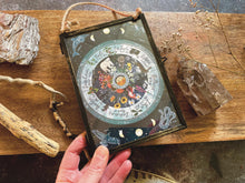 Load image into Gallery viewer, Wheel of the year print,  vintage metal frame
