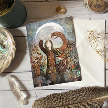 Load image into Gallery viewer, Winter goddess, greeting card, blank card

