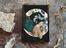 Load image into Gallery viewer, Earth goddess,  illustration,  vintage metal frame
