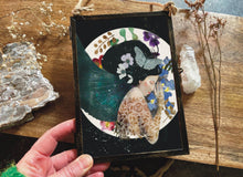 Load image into Gallery viewer, Earth goddess,  illustration,  vintage metal frame
