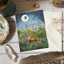 Load image into Gallery viewer, Fox and swallows greeting card

