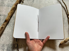 Load image into Gallery viewer, Lino printed - handbound - mermaid - notebook
