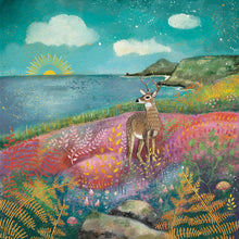 Load image into Gallery viewer, Autumn deer - greeting card - fall - woodland
