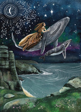 Load image into Gallery viewer, A4 whale rider - whimsical illustration
