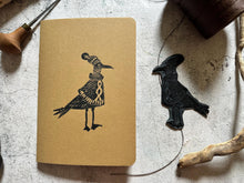 Load image into Gallery viewer, Lino printed - handbound - seagull - notebook
