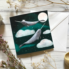 Load image into Gallery viewer, Narwhal greeting card
