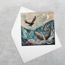 Load image into Gallery viewer, Selkie - ocean - seal greeting card
