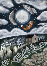 Load image into Gallery viewer, Ocean Moon Cottage : Vintage Metal Frame, Seal, Fox, Owl Print (5x7)
