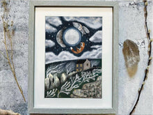 Load image into Gallery viewer, A4 Ocean Moon Cottage Illustration
