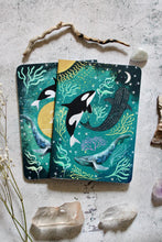 Load image into Gallery viewer, Whale Ocean Art sketchbook, Blank Journal, A5 Size, Hand-Bound Pages
